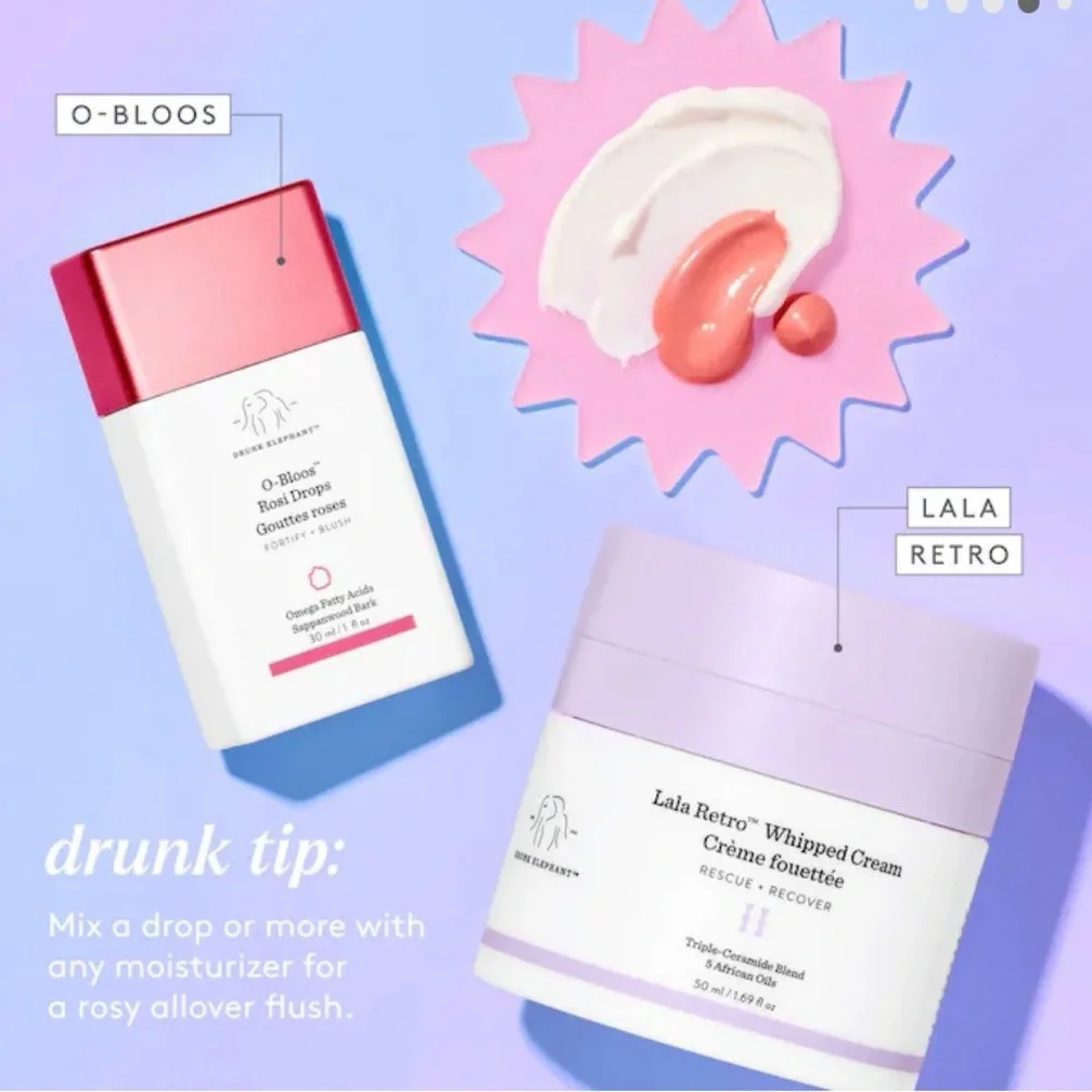 NEW Drunk Elephant O-Bloos Rosi Blush Drops - Retails $39